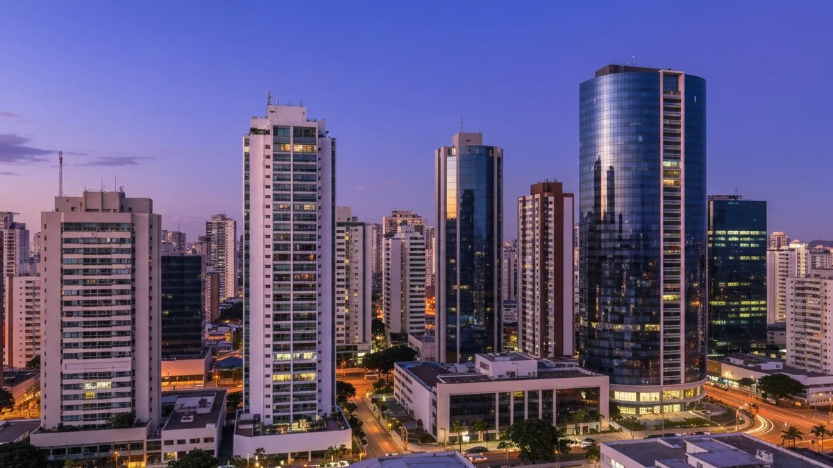 Mapa destacando regiões de alta valorização imobiliária no Brasil em 2026